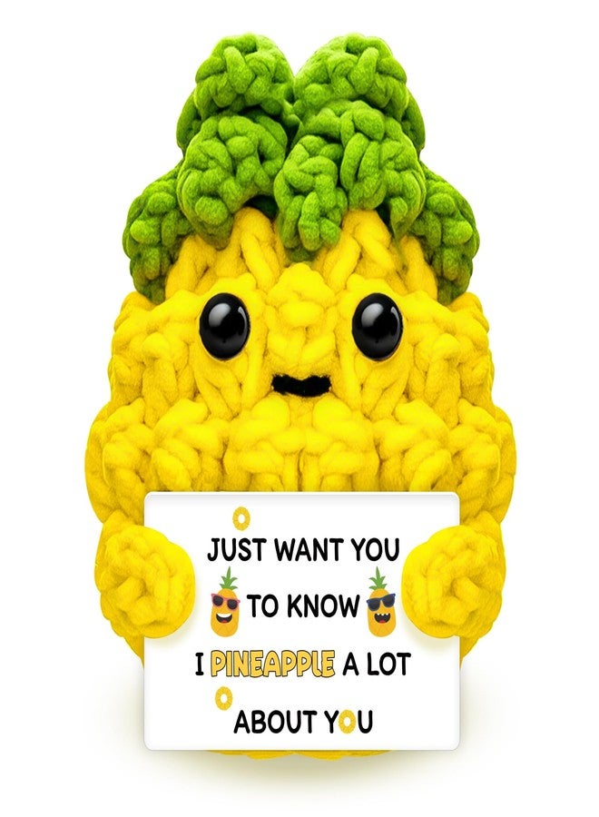 AICHPVOY Gifts for Women Handmade Crochet Pineapple Doll Friendship Best Friend Birthday Going Away Valentines Day Inspirational Gifts Emotional Crochet Inspirational Gift for Women - Image 1